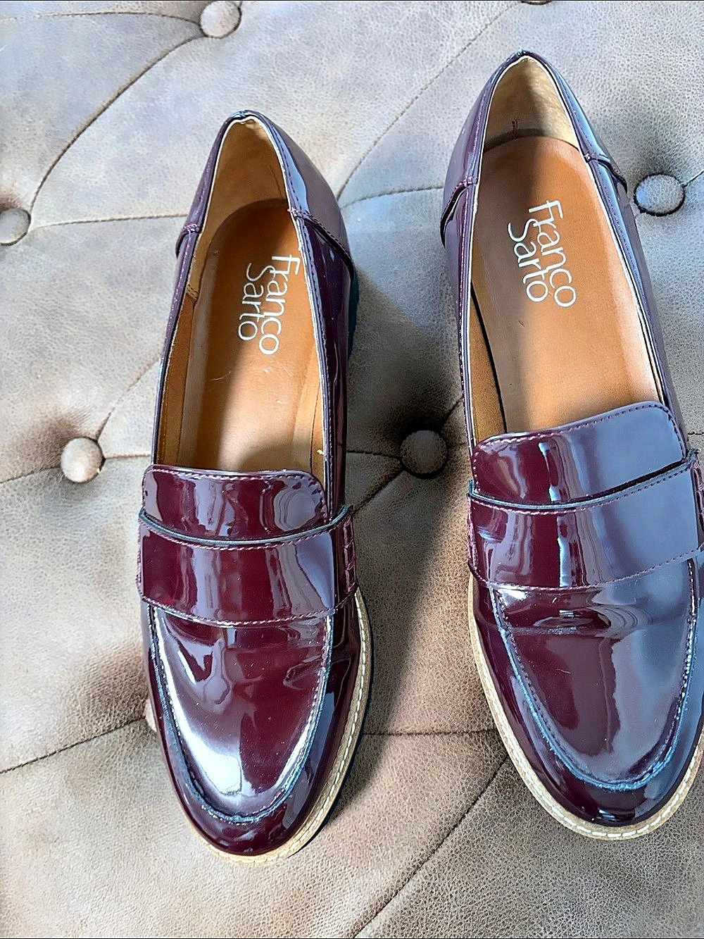 Franco Sarto Balin Lug Sole Penny Loafer Burgundy